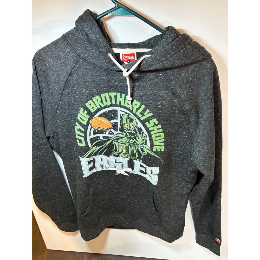 Homage Star Wars x Philadelphia Eagles Dark Side Hoodie Size Large NWOT